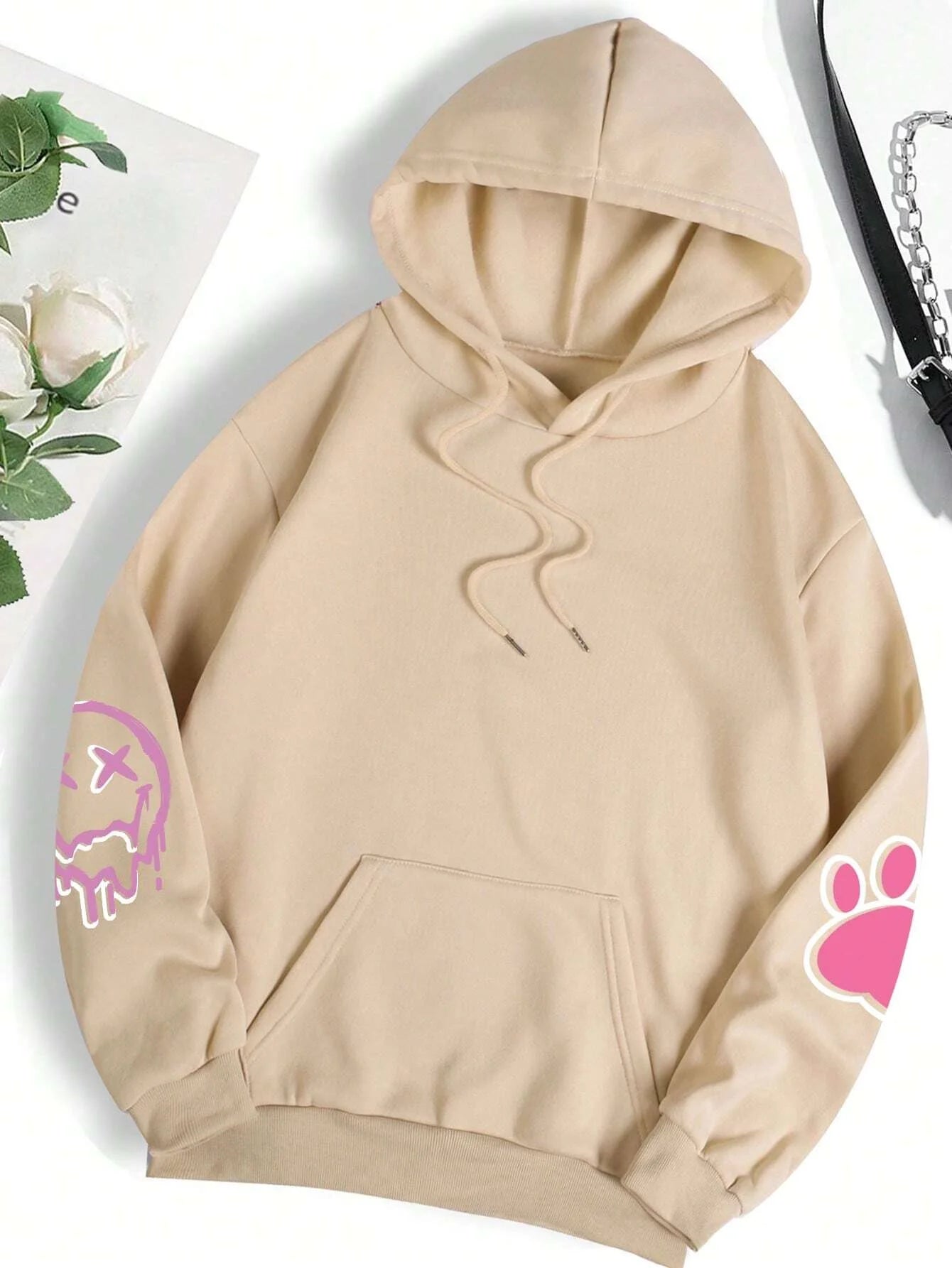 Hip Hop Street Casual Printed Female Hoodies Fashion Hoodie Oversize Loose New Sweatshirts Autumn Warm Fleece Clothing