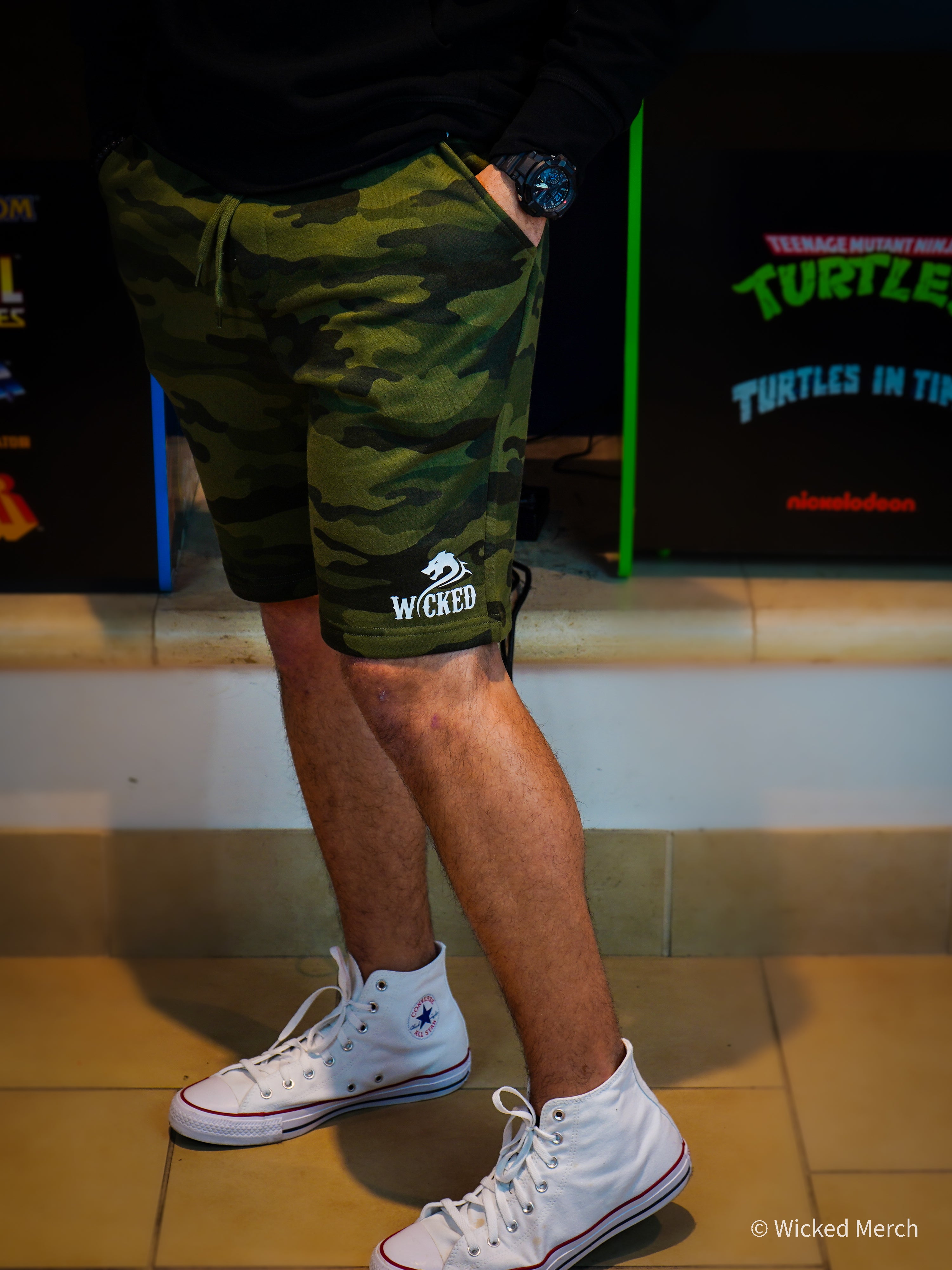 Men's Fleece Lounge Shorts Camo