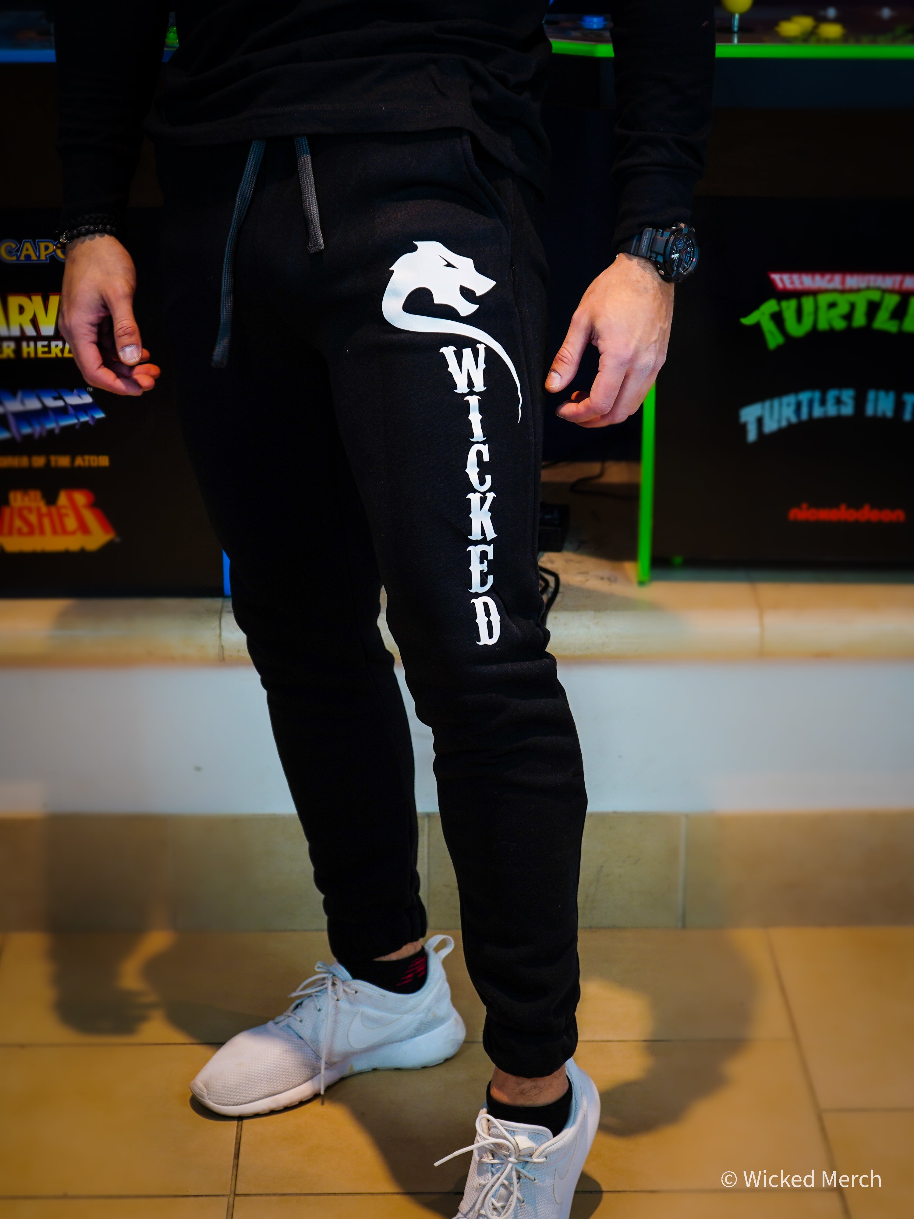 Sweatpants Men's Wicked Black White