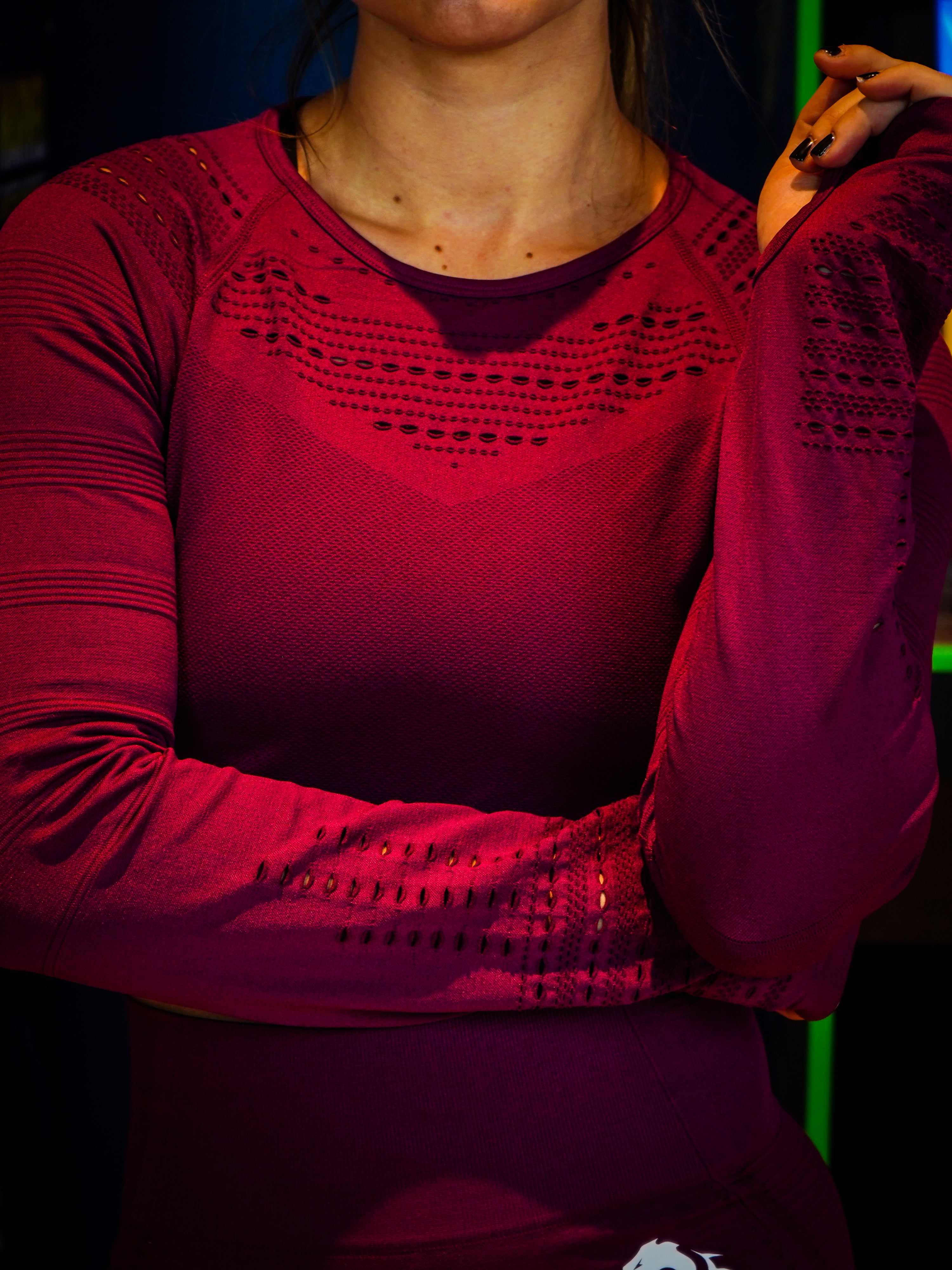 Fitness Crop Top Crimson Red