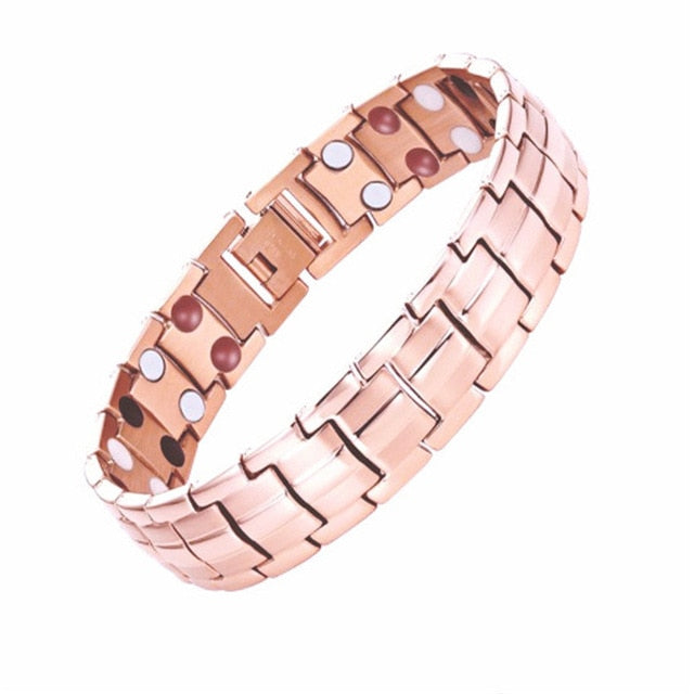 Men's Bracelets Magnetic Bracelet with Hook Buckle Clasp Therapy Bangles