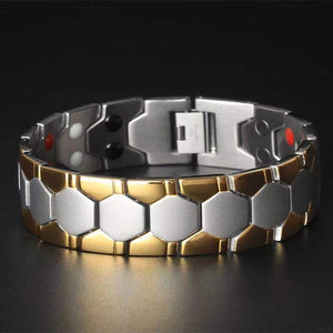 Men's Bracelets Magnetic Bracelet with Hook Buckle Clasp Therapy Bangles