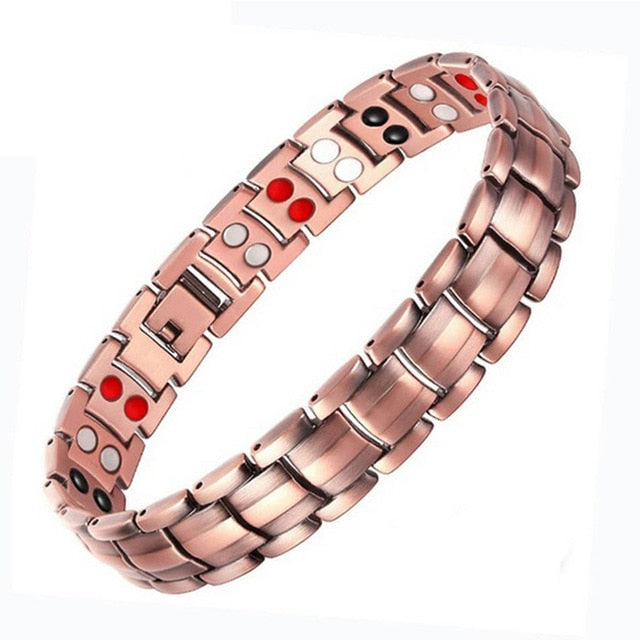 Men's Bracelets Magnetic Bracelet with Hook Buckle Clasp Therapy Bangles