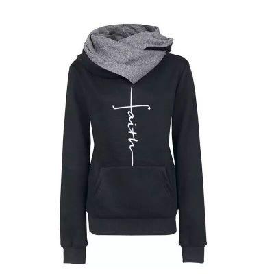 FAITH Embroidered Hoodie Sweatshirts Women's