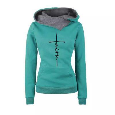 FAITH Embroidered Hoodie Sweatshirts Women's