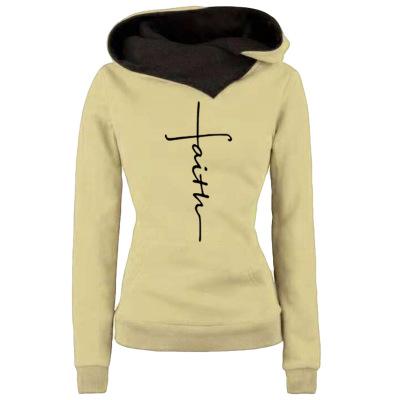 FAITH Embroidered Hoodie Sweatshirts Women's